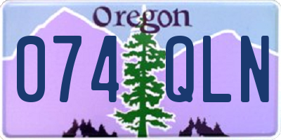 OR license plate 074QLN