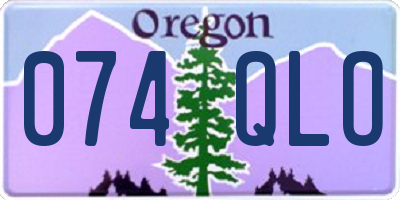 OR license plate 074QLO