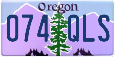 OR license plate 074QLS