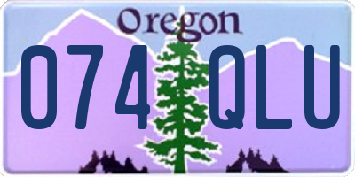 OR license plate 074QLU