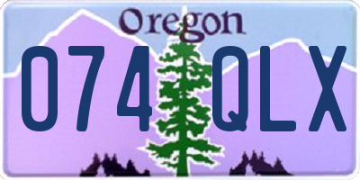 OR license plate 074QLX