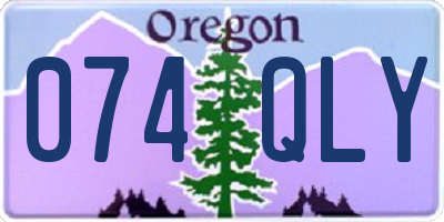 OR license plate 074QLY