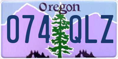OR license plate 074QLZ