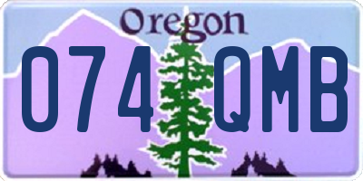 OR license plate 074QMB