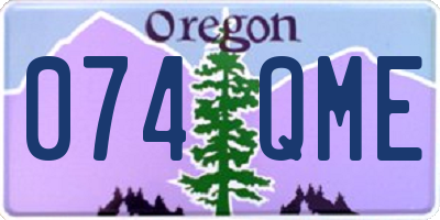 OR license plate 074QME