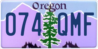OR license plate 074QMF