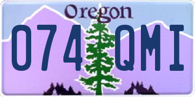 OR license plate 074QMI