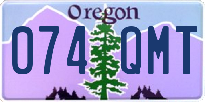 OR license plate 074QMT