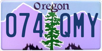 OR license plate 074QMY