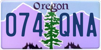 OR license plate 074QNA
