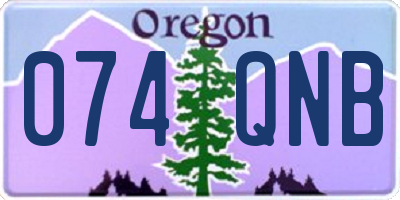 OR license plate 074QNB