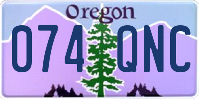OR license plate 074QNC