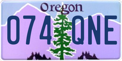 OR license plate 074QNE
