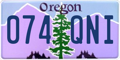 OR license plate 074QNI