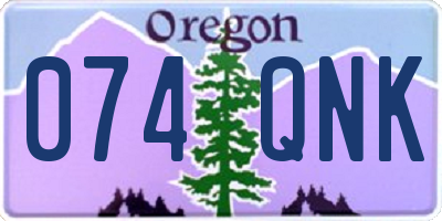 OR license plate 074QNK