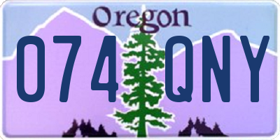 OR license plate 074QNY