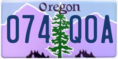 OR license plate 074QOA