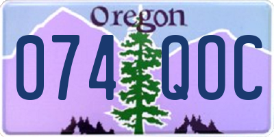 OR license plate 074QOC