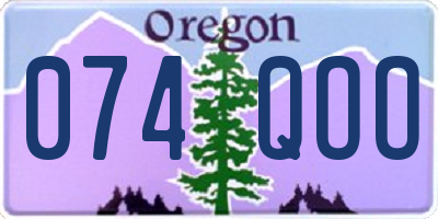 OR license plate 074QOO