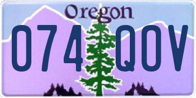 OR license plate 074QOV
