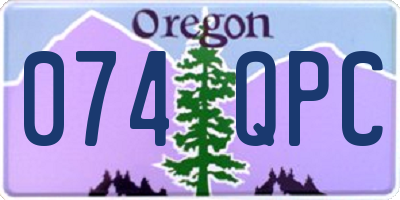 OR license plate 074QPC