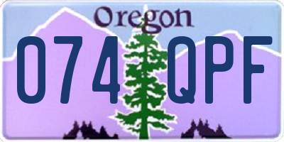 OR license plate 074QPF