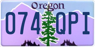 OR license plate 074QPI
