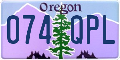 OR license plate 074QPL