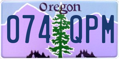 OR license plate 074QPM