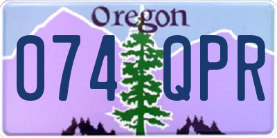 OR license plate 074QPR