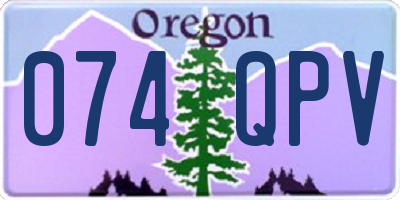 OR license plate 074QPV