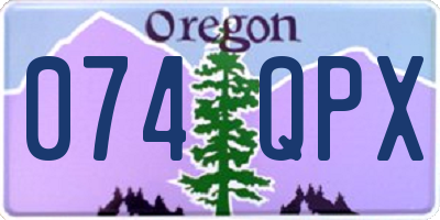 OR license plate 074QPX