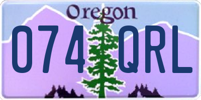 OR license plate 074QRL