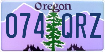 OR license plate 074QRZ
