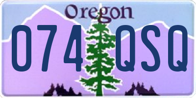 OR license plate 074QSQ