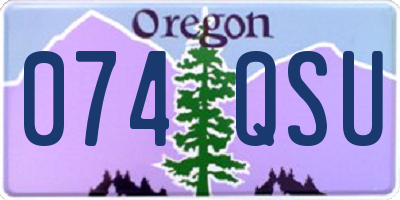OR license plate 074QSU
