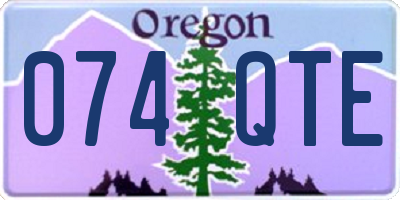 OR license plate 074QTE