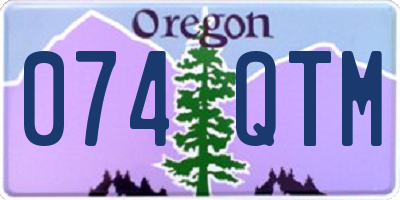 OR license plate 074QTM