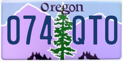 OR license plate 074QTO