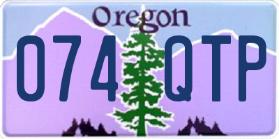 OR license plate 074QTP