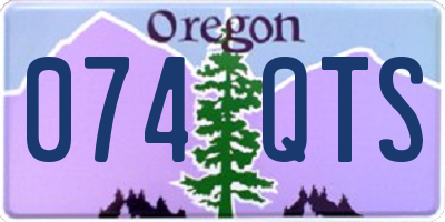 OR license plate 074QTS
