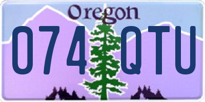 OR license plate 074QTU