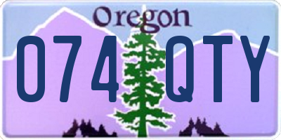 OR license plate 074QTY