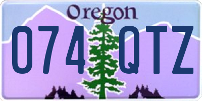 OR license plate 074QTZ