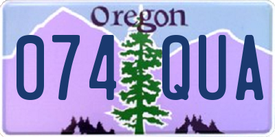 OR license plate 074QUA