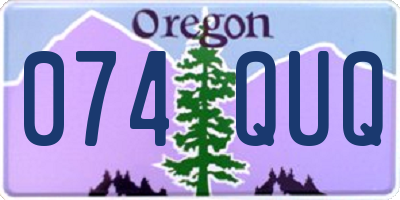 OR license plate 074QUQ