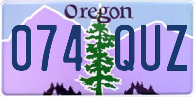 OR license plate 074QUZ