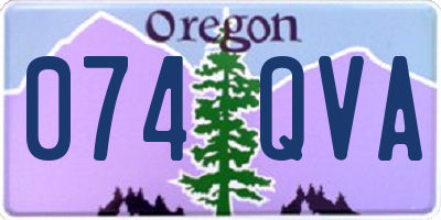 OR license plate 074QVA