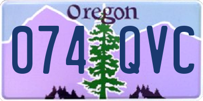 OR license plate 074QVC