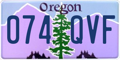 OR license plate 074QVF